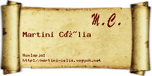 Martini Célia névjegykártya